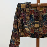 debrathi - multi coloured velvet blouse