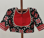 Adhira - black and red Telia Rumal blouse