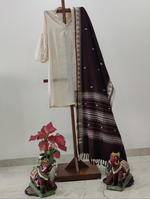 Chocolate brown Kotpad Dupatta