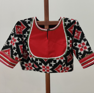 Adhira - black and red Telia Rumal blouse