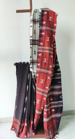Blackish brown kotpad with ganga jamuna border