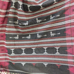 Black with maroon border Kotpad saree