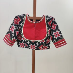 Adhira - black and red Telia Rumal blouse