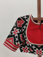 Adhira - black and red Telia Rumal blouse