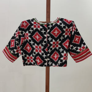 Adhira - black and red Telia Rumal blouse