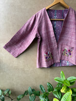 Pink Kalacotton and Sambhalpuri Reversible Jacket with Embroidery