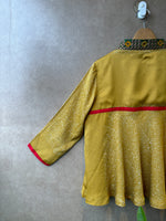 Yellow Modal Jacket with Zardosi Lace