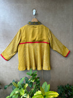 Yellow Modal Jacket with Zardosi Lace