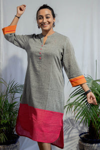 Grey Kotpad Shirt Dress