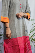 Grey Kotpad Shirt Dress