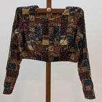 debrathi - multi coloured velvet blouse