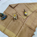 Mustard yellow Tassars Saree