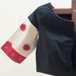 Mishka - Black ikat blouse with embroidery