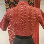Bhargavi - maroon Angrakha Collar Blouse