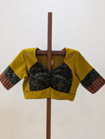 Deeksha - Ochre yellow with block print