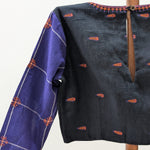 Anugrahaprada - black and purple kotpad blouse
