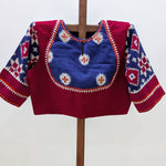 Neelima - Blue and Red Telia Rumal Blouse