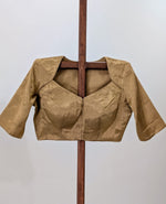 Ira - Gold tissue blouse with sleeves