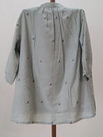 Cement grey muslin jamdani top