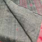 Bronze coloured Tassar kotpad with Red border