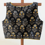 Sridevi - black block print sleeveless