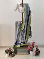 Bluish Grey saree in Ambara Charaka
