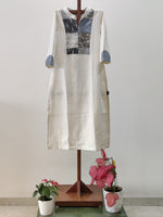 White khadi Patchwork Kurta