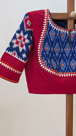 Neelima - Blue and Red Telia Rumal Blouse