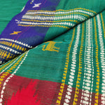 Peacock Green Tassar kotpad with ganga jamuna border