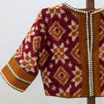 Aruna - Red and Orange Telia Rumal Blouse