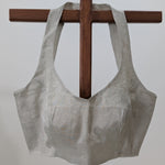 Ira - Silver tissue blouse - sleeveles