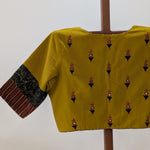 Deeksha - Ochre yellow with block print