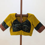 Deeksha - Ochre yellow with block print