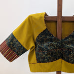 Deeksha - Ochre yellow with block print