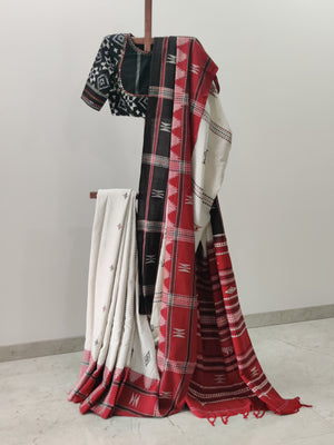 Traditional Kotpad Saree with Fish Motif