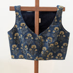 Sridevi -indigo block print sleeveless