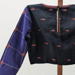 Anugrahaprada - black and purple kotpad blouse