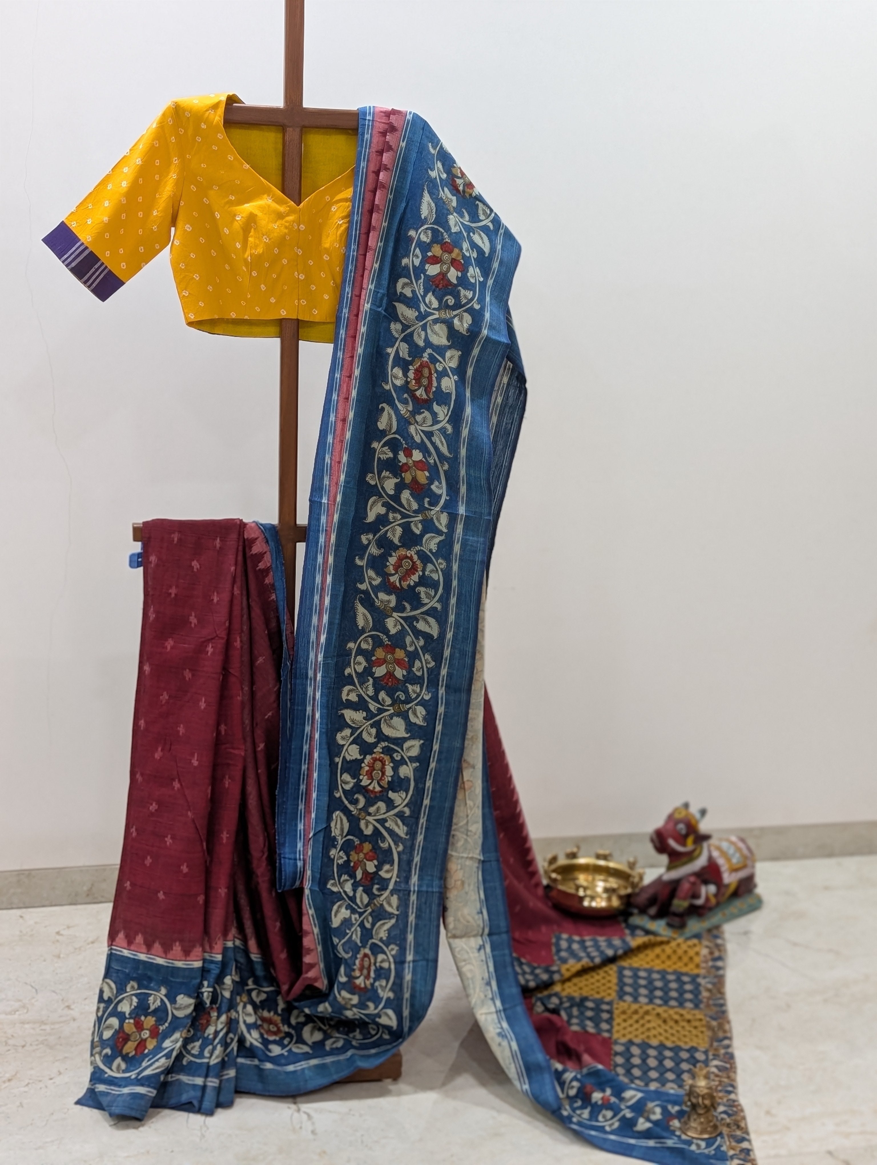 Yellow Bandini Rumal Blouse