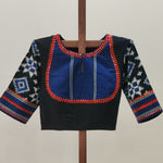 Anaghai - Black with indigo blue Telia Rumal Blouse