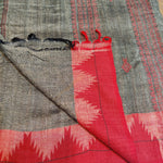 Bronze coloured Tassar kotpad with Red border