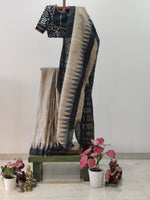 Gheecha Tassars Saree - Black Border