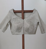 Ira - Silver tissue blouse with sleeves