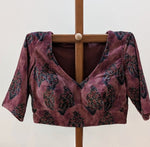 Eshani - dusty rose tone velvet block print blouse