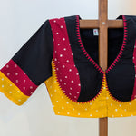 Amarapali - Black with maroon bandini and abla work