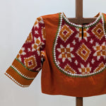 Aruna - Red and Orange Telia Rumal Blouse