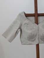 Ira - Silver tissue blouse with sleeves