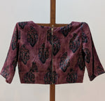 Eshani - dusty rose tone velvet block print blouse