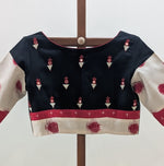 Mishka - Black ikat blouse with embroidery