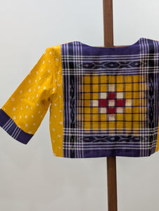 Yellow Bandini Rumal Blouse