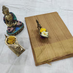 Mustard yellow Tassars Saree